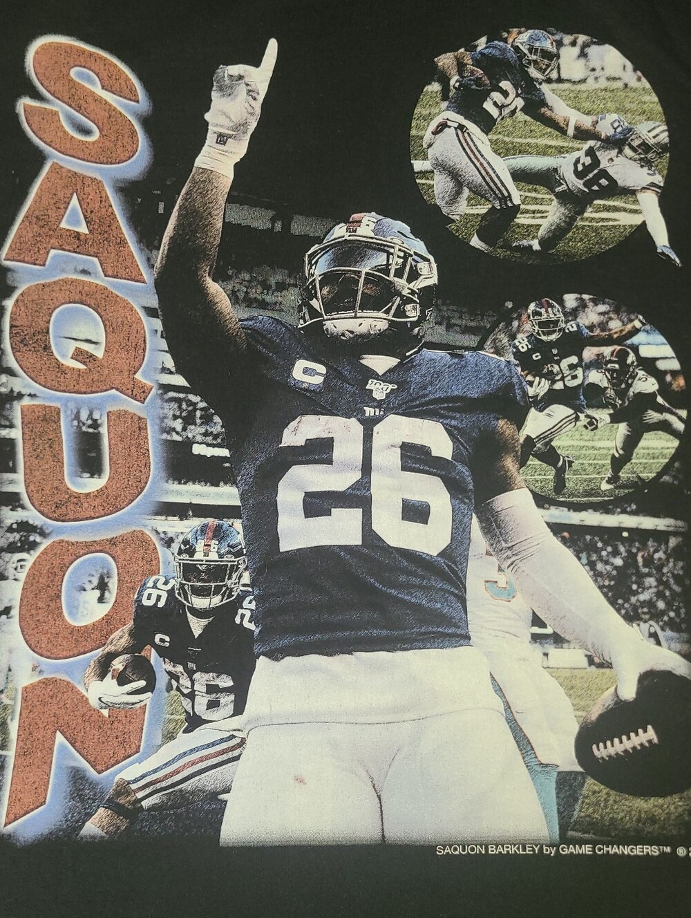 Saquon Barkley Game Changer T-shirt Tee Mens Size L New York Giants Football NFL